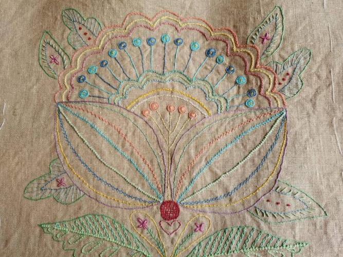 embroidery-flower-pattern Embroidered Flower Pattern